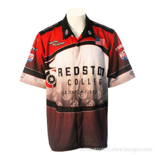 Motorcycling shirt with 100% Polyester Woven Fabric, Sublimated Printing, All Sizes Available